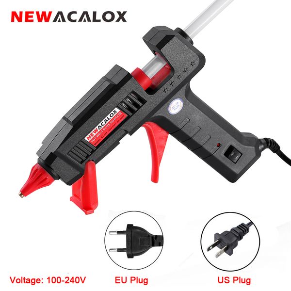 

ewacalox 100-240v 60w 100w melt glue gun with 11mm melt glue sticks heat temperature tool mini guns thermo gluegun