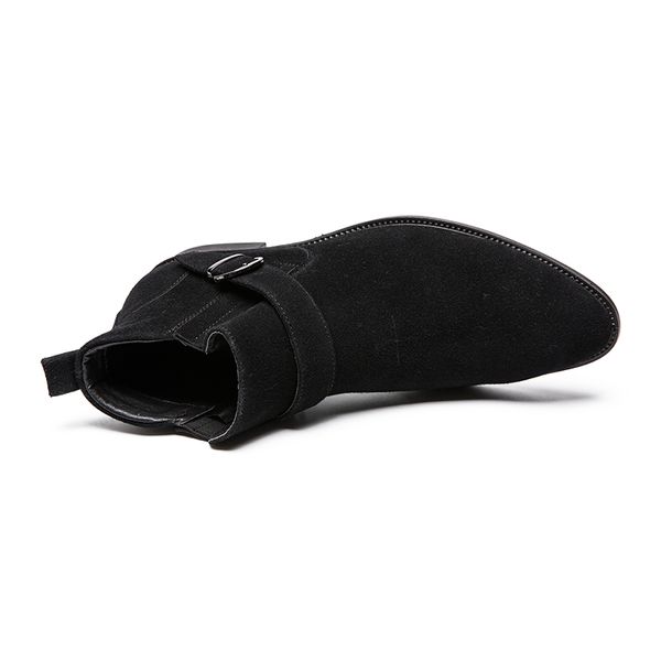 

fashion comfortable autumn men chelsea boots ankle boots high-martin boots outdoor walking shoes wear resistant casual shoes, Black