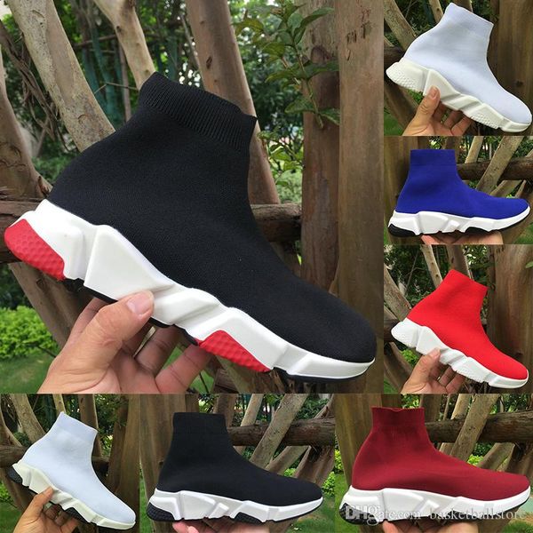 

paris luxury designer speed trainer sock shoes men women sock boots stretch-knit high fashion casual boots race runner sports sneakers