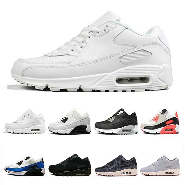 

classic 90 men women running shoes random scribbles sports trainer cushion surface breathable sports shoes 36-45, White;red