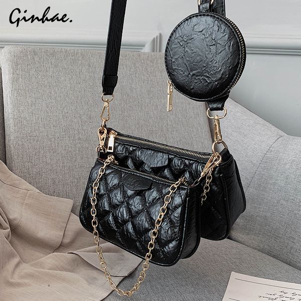 

роскошные алмазные lattice цепи сумки на ремне набор для женщин кожа pu plaid сумки и кошельки vintage solid закрылков сумка bolsos mujer