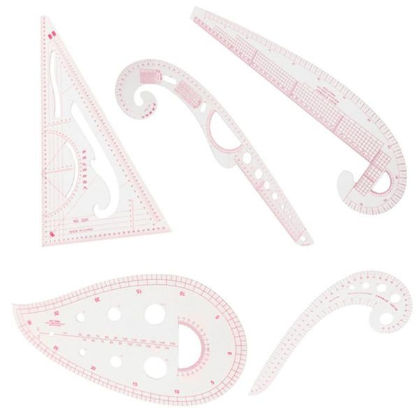 

sewing tools 5 stlye sew french curve metric shaped ruler measure for sewing dressmaking pattern design drawing template, Black