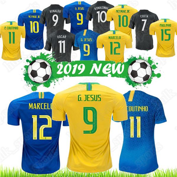 

2019 Brazil soccer jersey T.SILVA DAVID LUIZ football jerseys G.JESUS COUTINHO maillot de foot PAULINHO FIRMINO jerseys