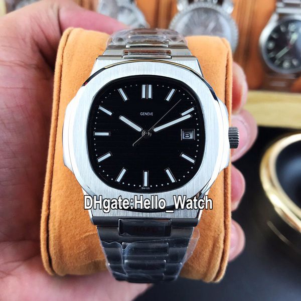 

новый 40мм спорт nautilus 5711 / 1a 010 cal.324 автоматическая мужские часы стальной корпус черный текстуры циферблат сапфировое браслет из, Slivery;brown