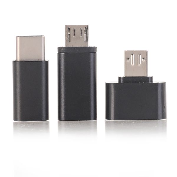 

micro usb to type c adapter + micro usb otg + type c to micro usb