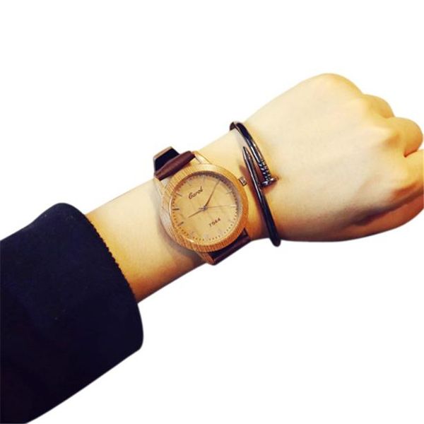 

delicate watch male and female students minimalist fashion lovers quartz watches gift relogio masculino a3, Slivery;brown