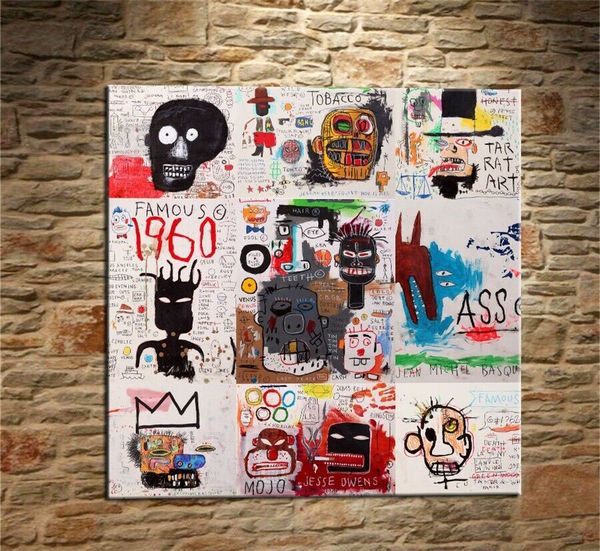 

jean michel basquiat graffiti art #17 home decor handcrafts oil painting on canvas wall art canvas pictures 200308