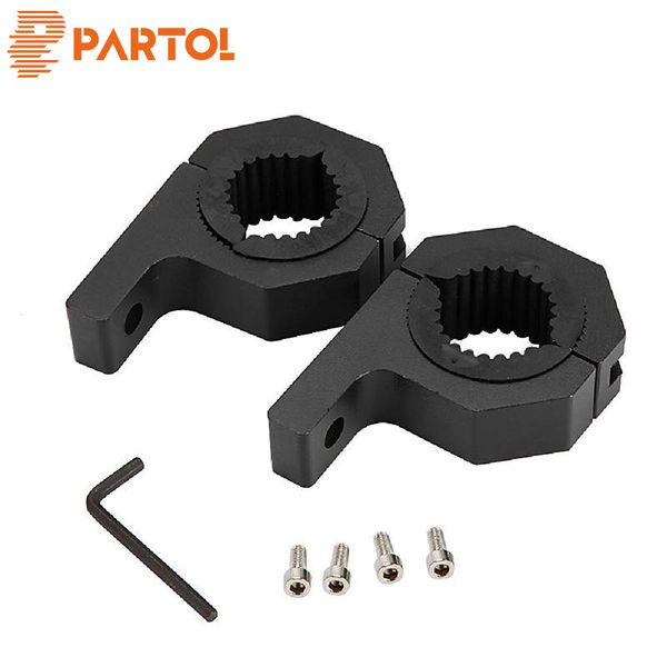 

partol black led work light mounting clamps for 1.4" 2" tubes bull bar roll cage cnc for offroad vehicles cars,trucks,boats,farm