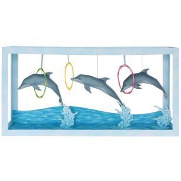 

dolphin show 3d paper model parent and child diy cartoon animal aquarium paper model handmade paper folding