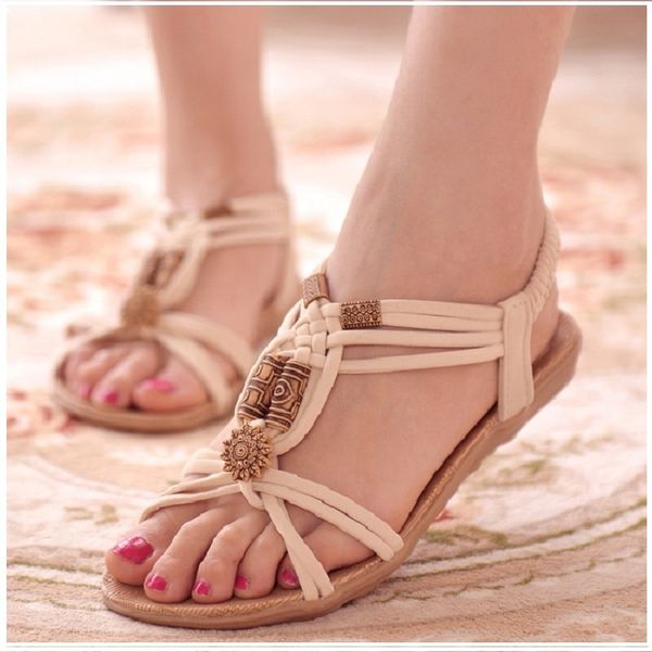 

women sandals summer soft shoes woman footwear shoes fashion flats gladiator sandal szapatos muje, Black