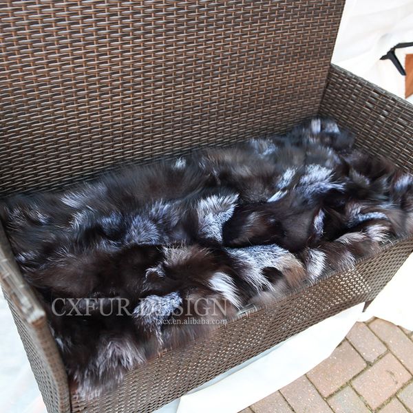 

cx-d-49a new product pachwork sliver fur blanket fur throw rug