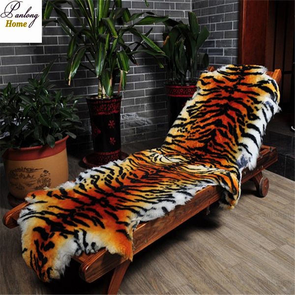 

panlonghome 2018 imitate the tiger fur rug wool carpets bedroom living room european-style whole sheepskin sofa cushion