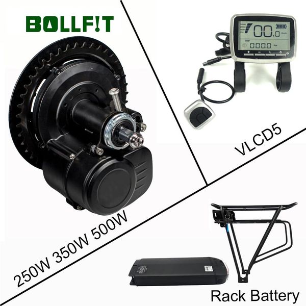 

tsdz 2 36v 48v 250w 350w 500w torque sensor vlcd5 display mid drive motor ebike conversion kit with rack battery