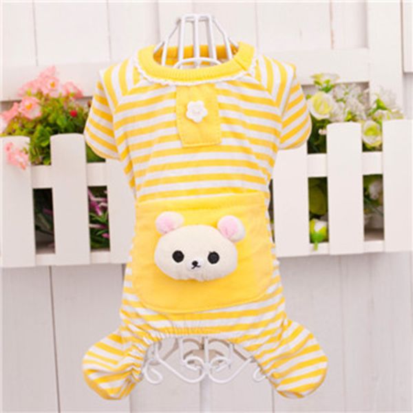 

winter dog jumpsuit warm cartoon printed pet pajamas puppy cat clothes sleepwear