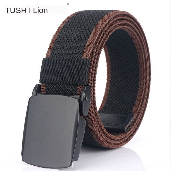 

tide brand tooling canvas zinc alloy automatic buckle tactical function belt band canvas elastic band elastic belt, Black;brown
