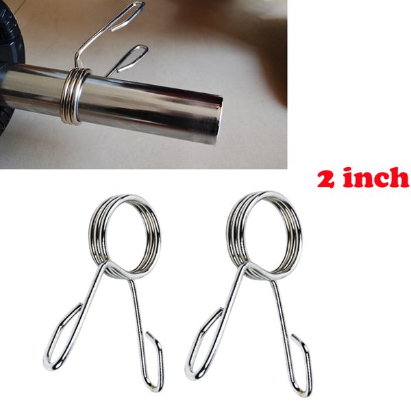 

1 pair 2'' barbel spring clip weight dumbbell bar collar clamp lock steel