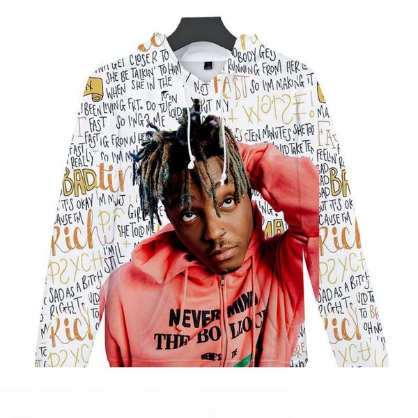 

brand new mens designer hoodie men women designer juice wrld hooded sweatshirt mens designer long sleeve size xxs-4xl, Black