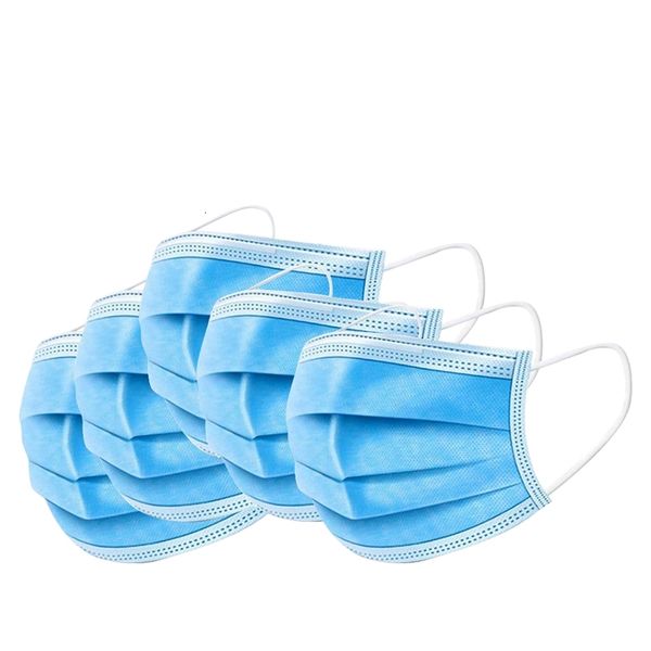 

dhl ship dustproof earloop face3 face mask blue ply masks non woven breathable and comfortable k3oi