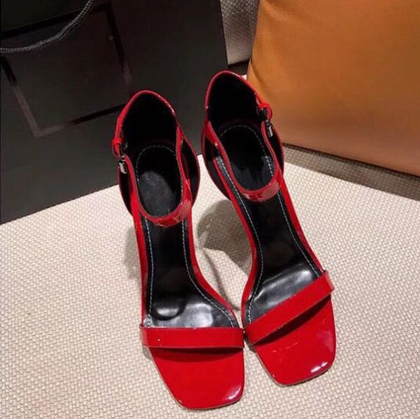 

slippers sandals heels shoe real leather slides quality slippers sandals loafers scuffs for woman eu:35-40 by toy99 sll03, Black;red