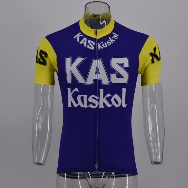 

racing jackets 2021 blue and yellow kas retro classical team cycling jersey customized road mountain race max storm 4 pockets, Black;red