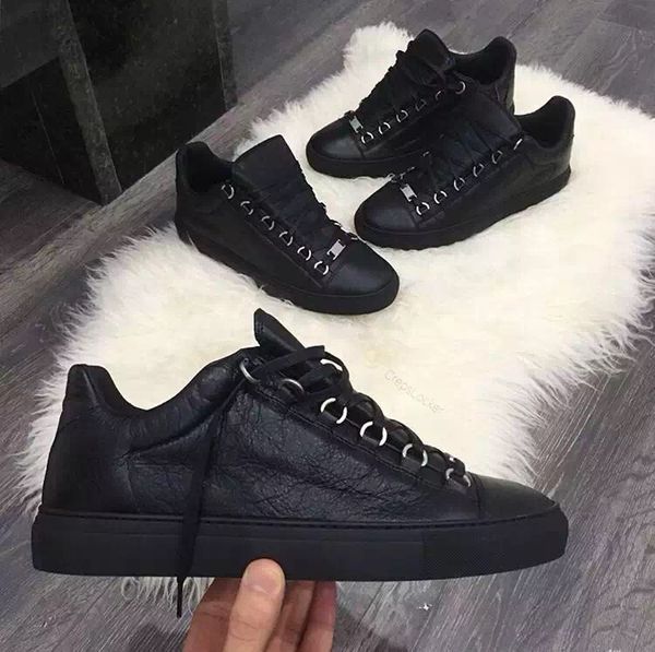 

arenas brands men's causal shoes arena sneakers flats fashion genuine leather walking shoes,outdoors trainers dress party shoes 38-46, Black