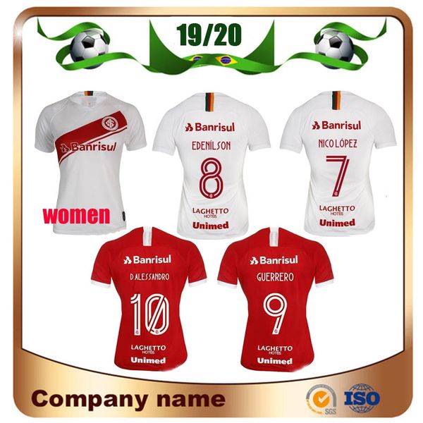 

2019 Internacional RS Woman soccer jersey 19/20 Brazilian GUERRERO Home red Soccer Shirt N. LOPEZ N. PATRICK POTTKE RGirl Football Uniform