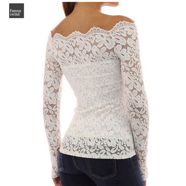 

blouse applique 5xl summer lace women shirt white slash neck long sleeve hollow tee shirt skinny plus size blusas