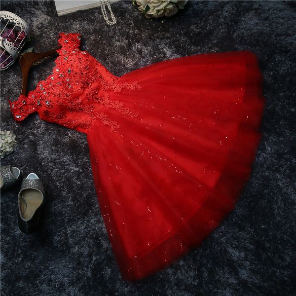 

banquet evening dress 2019 summer new word shoulder bride wedding bandage show dress improved qipao size s-3xl, Red