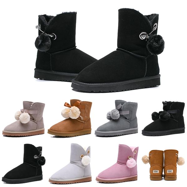 

Cheap Discount Designer Women Boots Australia Classic Bailey Hairball Bow Tie Snow Booties Ankle Knee Girls Ladies Fashion Winter Boot 36-41