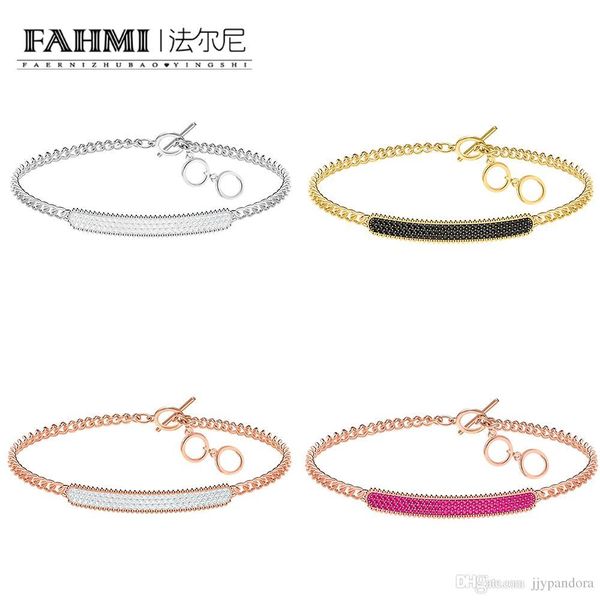 

fahmi swa rose gold fashion t-shaped buckle simple adjustable fashion wild female bracelet to create a summer vitality style, Golden;silver