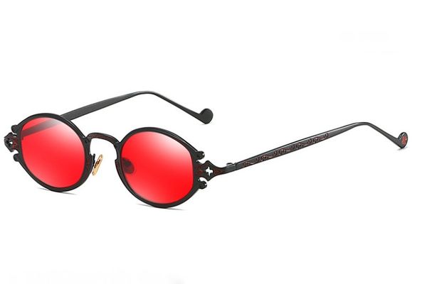 

retro steampunk sunglasses gothic oval frame carved sun glasses cool small metal eyeglasses 7 colors wholesale, White;black