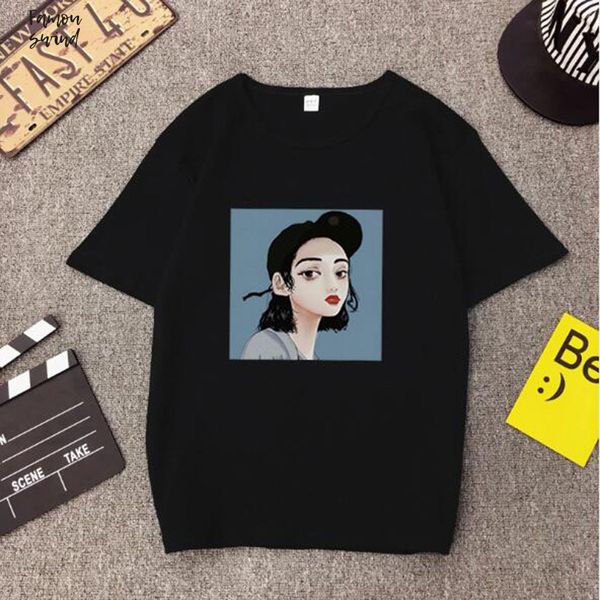 

женщины тенниска весна лепесток рукава летняя мода для печати с коротким рукавом o шеи хлопка spandex женщины топы тонкий футболку, White