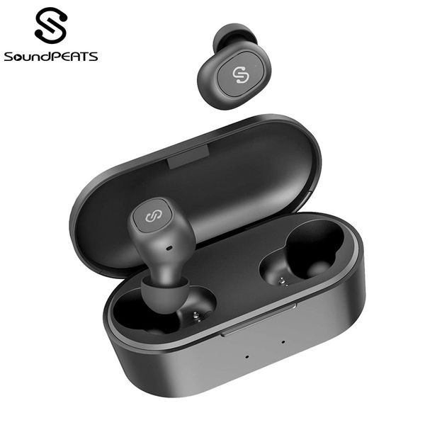 

soundpeats tws 5.0 bluetooth wireless earphones true wireless earbuds in-ear stereo with microphone binaural calls headset
