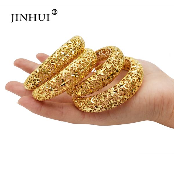 

jin hui new fashion lady luxury gold color jewelry adjustable bangles ethiopian african women dubai bracelet party wedding gifts, Black