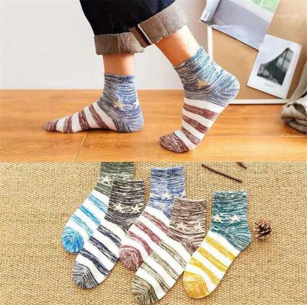 

socks fashion spring and autumn mid calf socks homme solid warm casual stockings mens designer colorful, Black