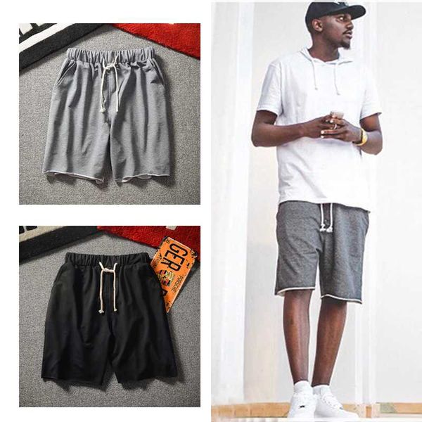 

men casual solid loose shorts 2020 summer new hawaiian casual beach mens short pants fashion man workout short de bain homme, White;black