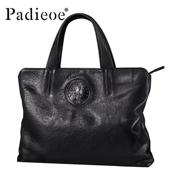 

padieoe men bag briefcase leather computer bag messenger handbag purses jobs genuine leather