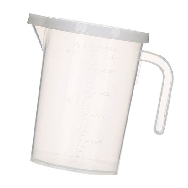 

transparent plastic graduated measuring cup kitchen tools with lid