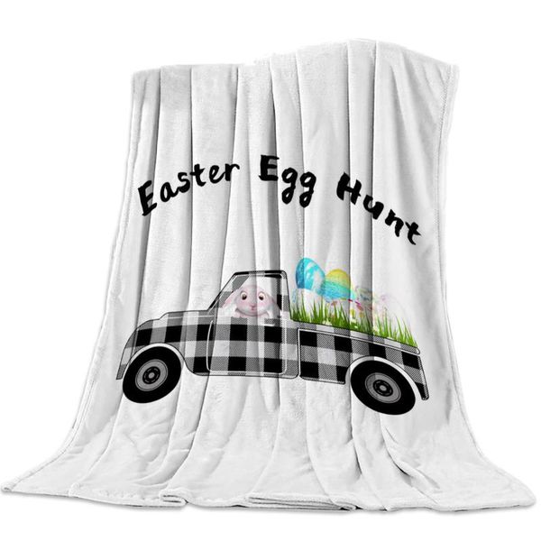 

easter egg black white truck throw blanket sofa bed throw blanket kid warm for beds coral fleece fabric