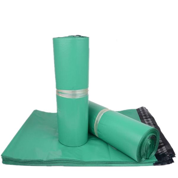 

storage bags 50pcs/lot the green logistics courier bag envelope mail self adhesive seal plastic pouch