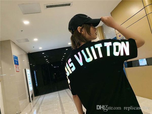 

19 pring new luxuriou brand de ign 3m reflective letter tee hirt men women breatheable fa hion treetwear weat hirt outdoor t hirt