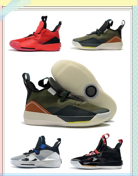 

2019 Chinese New Year Travis x 33 NRG Army Olive University Red All Star Men Basketball Shoes Athletic Mens Trainer