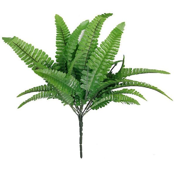 

2 x artificial fern grass plastic plant home table arrangement decor green