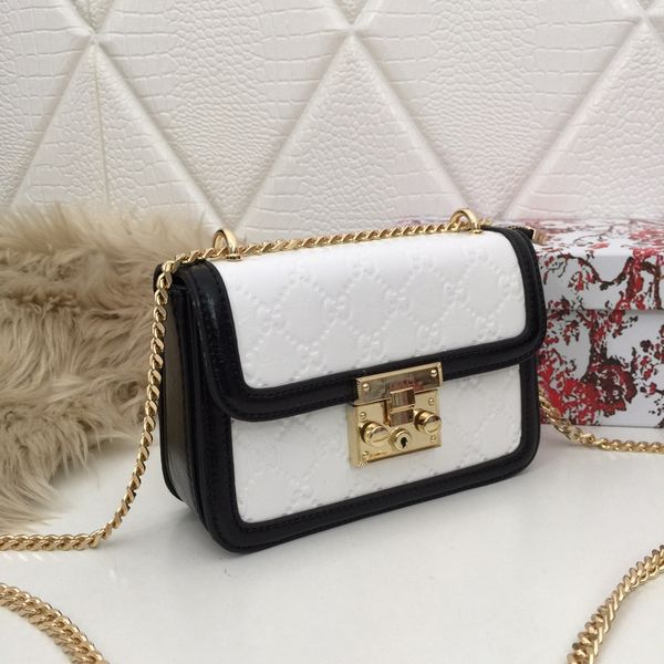 

new french high-end brand ladies handbag fashion leather bag leather party travel women's small lock handbag ing