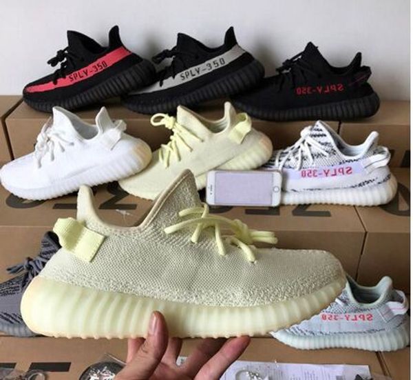 

v2 static clay sesame true form hyperspace men women running shoes kanye west beluga 2.0 orange bred sports sneakers 36-45, Black
