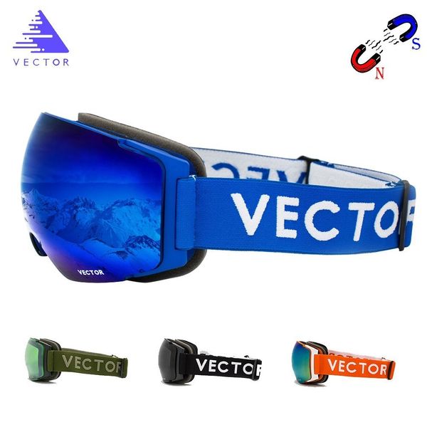 

otg interchangeable magnetic lens ski goggles double layers uv400 anti-fog snow snowboard men women glasses helmet compatibility