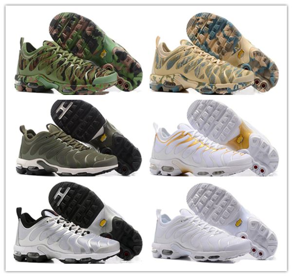 

tns plus mens running shoes chaussures mercurial athletic camouflage army green silvery white men trainers sneakers size 40-45