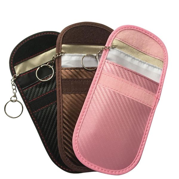 

3 colors car key case faraday cage for fob pouch keyless for rfid blocking bag car accessories