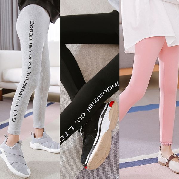 

girls leggings tight digital tight pants plush thickened medium and large children leggings digital tide pants d190, Blue
