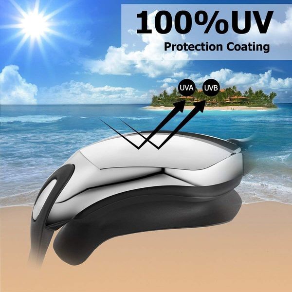 

swim goggle prescription swimming goggles with hat ear plug nose clip case, hd anti-fog waterproof swiming goggles suit